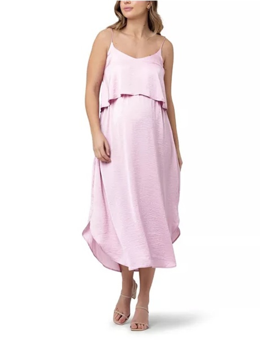 NWT Ripe Maternity Nursing Slip Dress in Pink Size Small NEW WITH TAGS